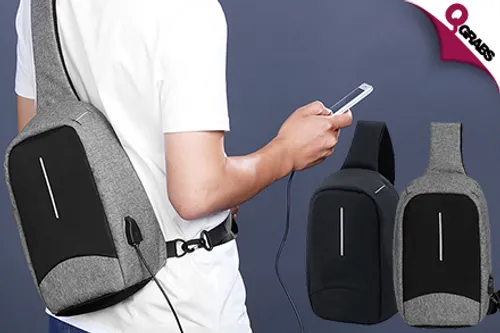 From QR75 Stay Safe & Tech-Savvy with an Anti-Theft USB Supported Cross Body Bag! (Up to QR258 Value)